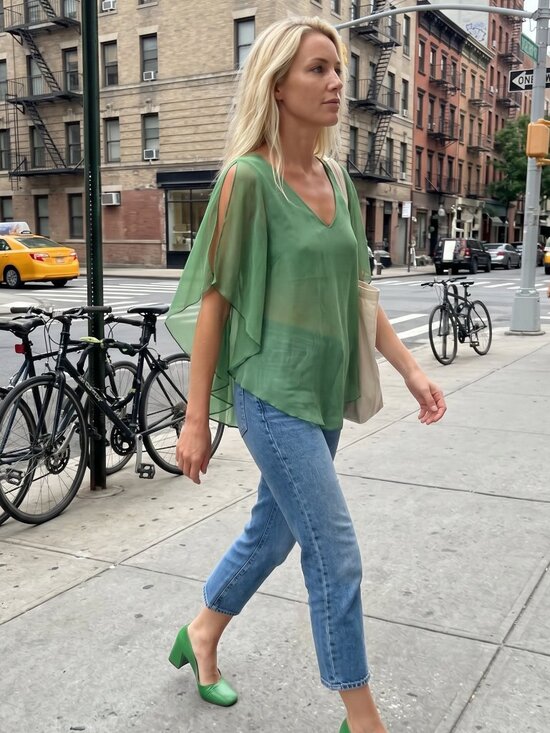 Studio 1940 Tops - Studio 1940 Vintage Flowy Silky Sage Green Sleeveless Light & Airy Blouse